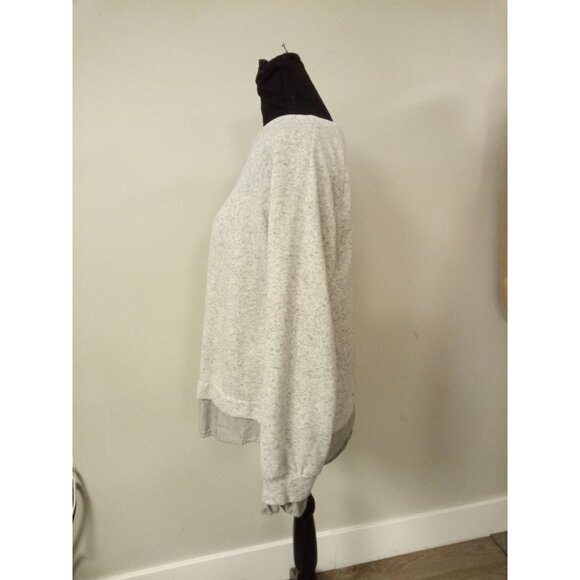 Mystree Women's Faux Layered Look Grey Sweatshirt Size Small - Picture 4 of 6